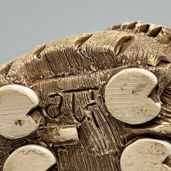 Vtg Artesania Rinconada Classic Musk Ox Figurine Signed Uruguay #2 Glazed Accent - Picture 9 of 9